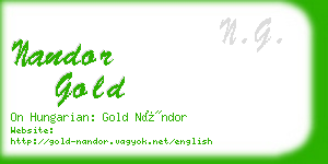 nandor gold business card